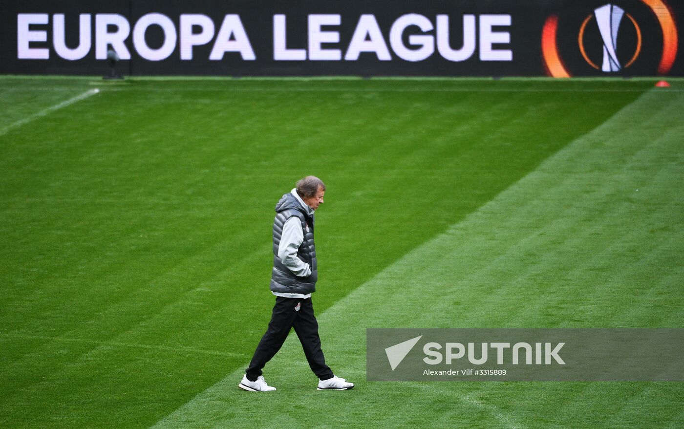 Football. UEFA Europa League. FC Lokomotiv's training session