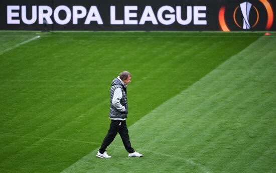 Football. UEFA Europa League. FC Lokomotiv's training session