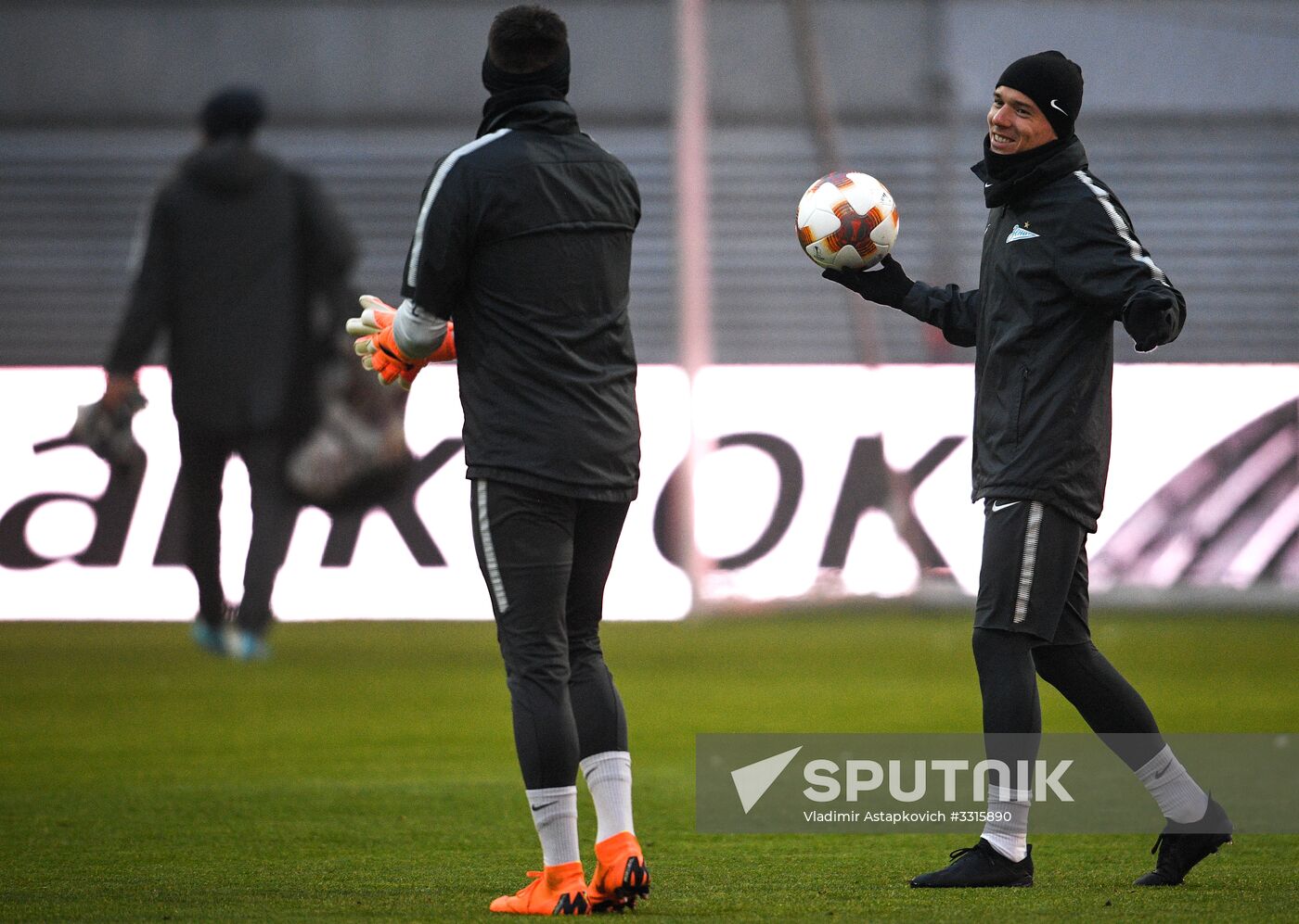 Football. UEFA Europa League. FC Zenit's training session