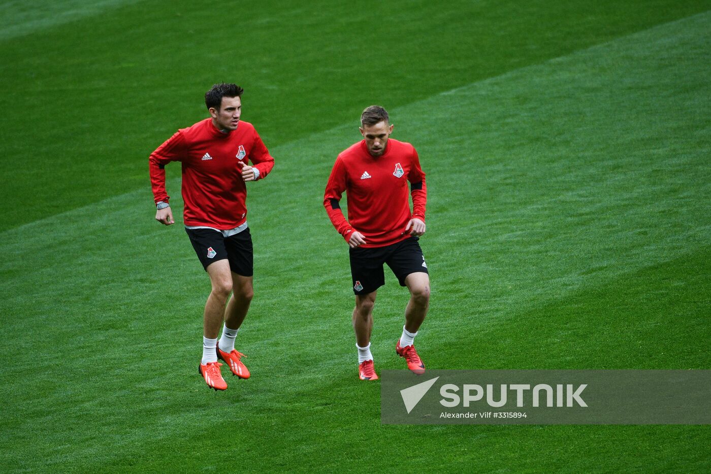 Football. UEFA Europa League. FC Lokomotiv's training session