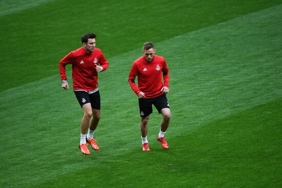Football. UEFA Europa League. FC Lokomotiv's training session