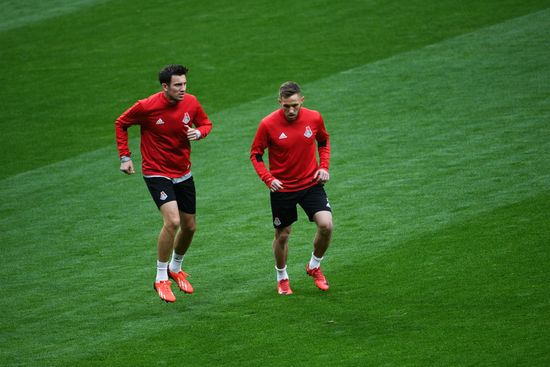 Football. UEFA Europa League. FC Lokomotiv's training session