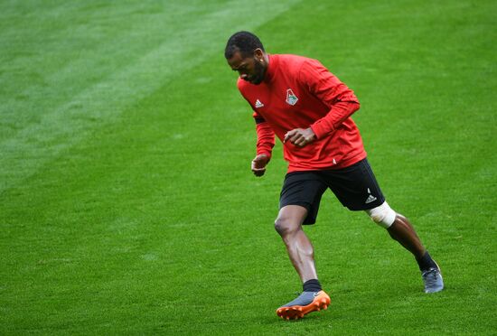 Football. UEFA Europa League. FC Lokomotiv's training session