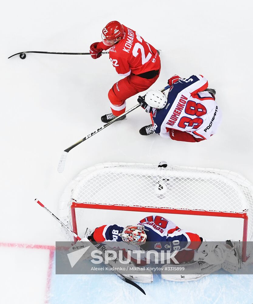 Kontinental Hockey League. Spartak vs. CSKA