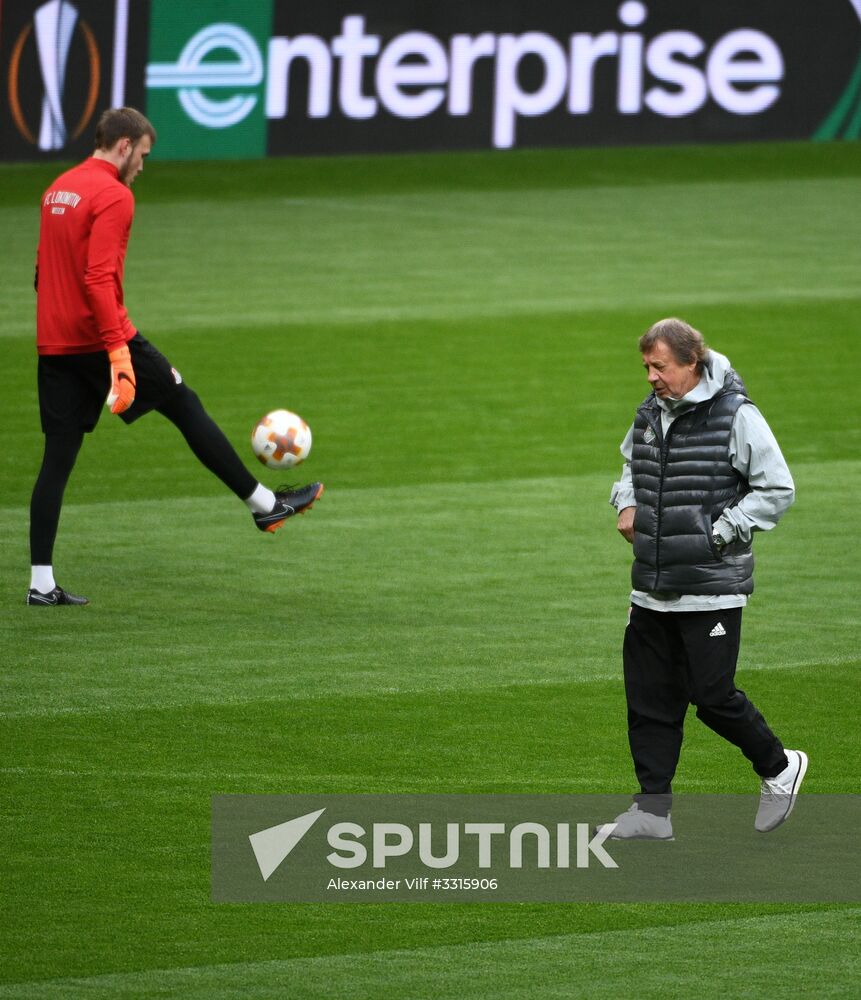 Football. UEFA Europa League. FC Lokomotiv's training session