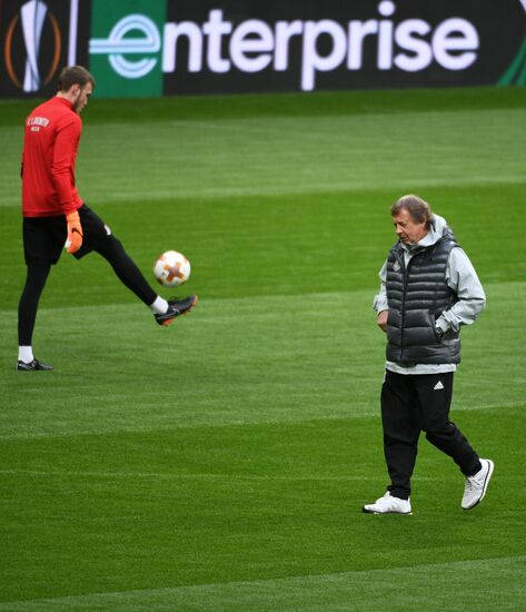 Football. UEFA Europa League. FC Lokomotiv's training session