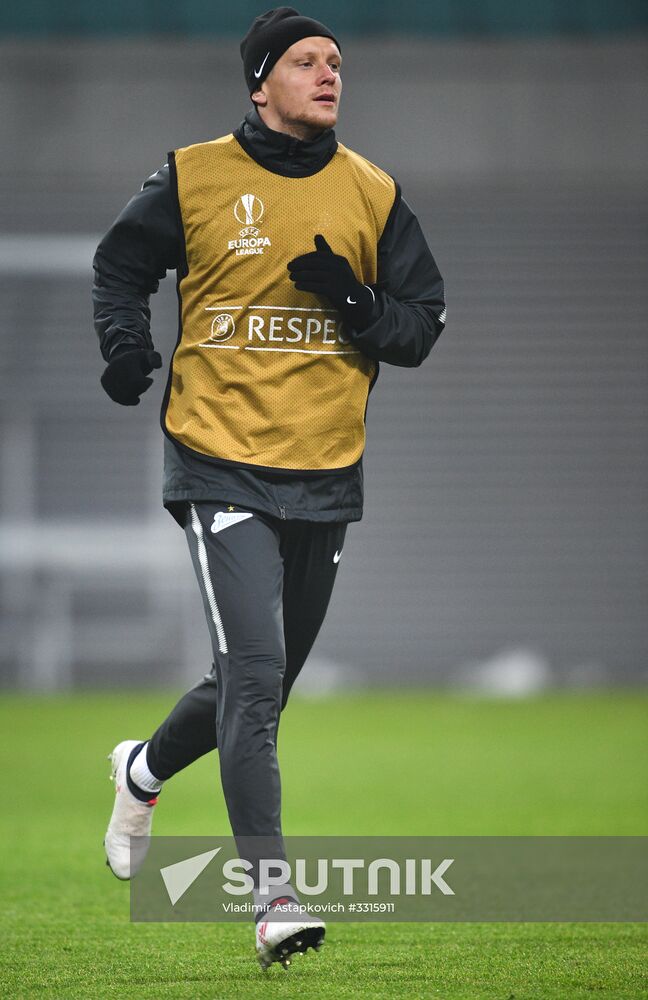 Football. UEFA Europa League. FC Zenit's training session