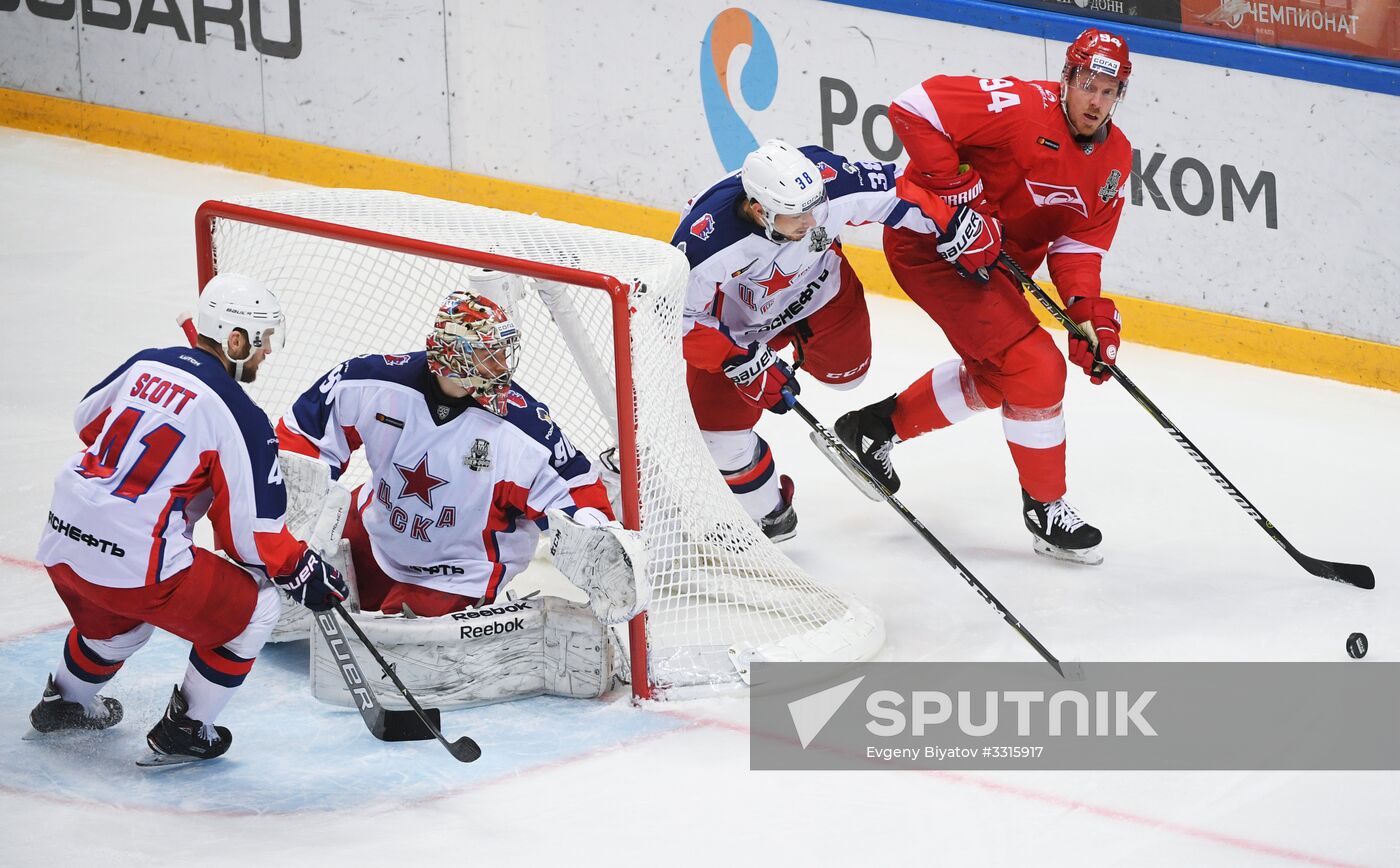 Kontinental Hockey League. Spartak vs. CSKA