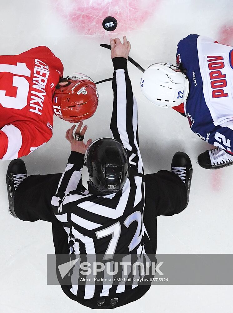 Kontinental Hockey League. Spartak vs. CSKA