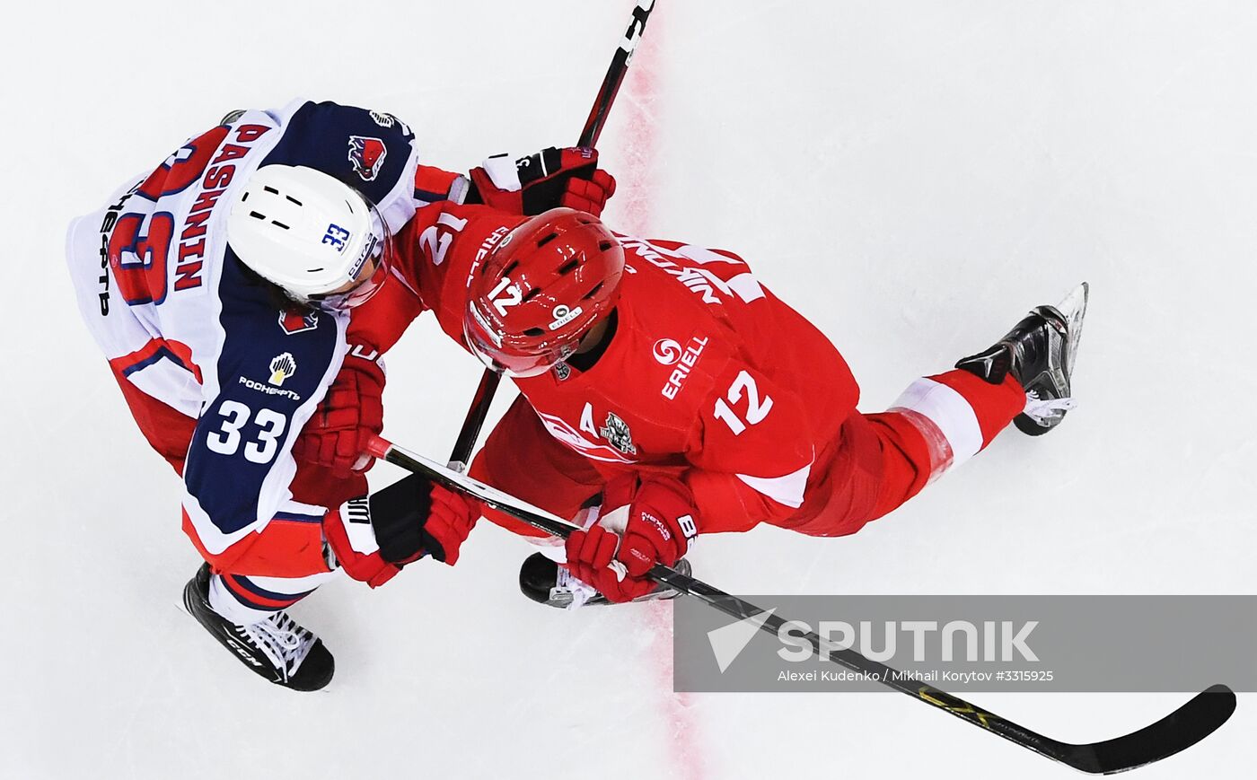 Kontinental Hockey League. Spartak vs. CSKA