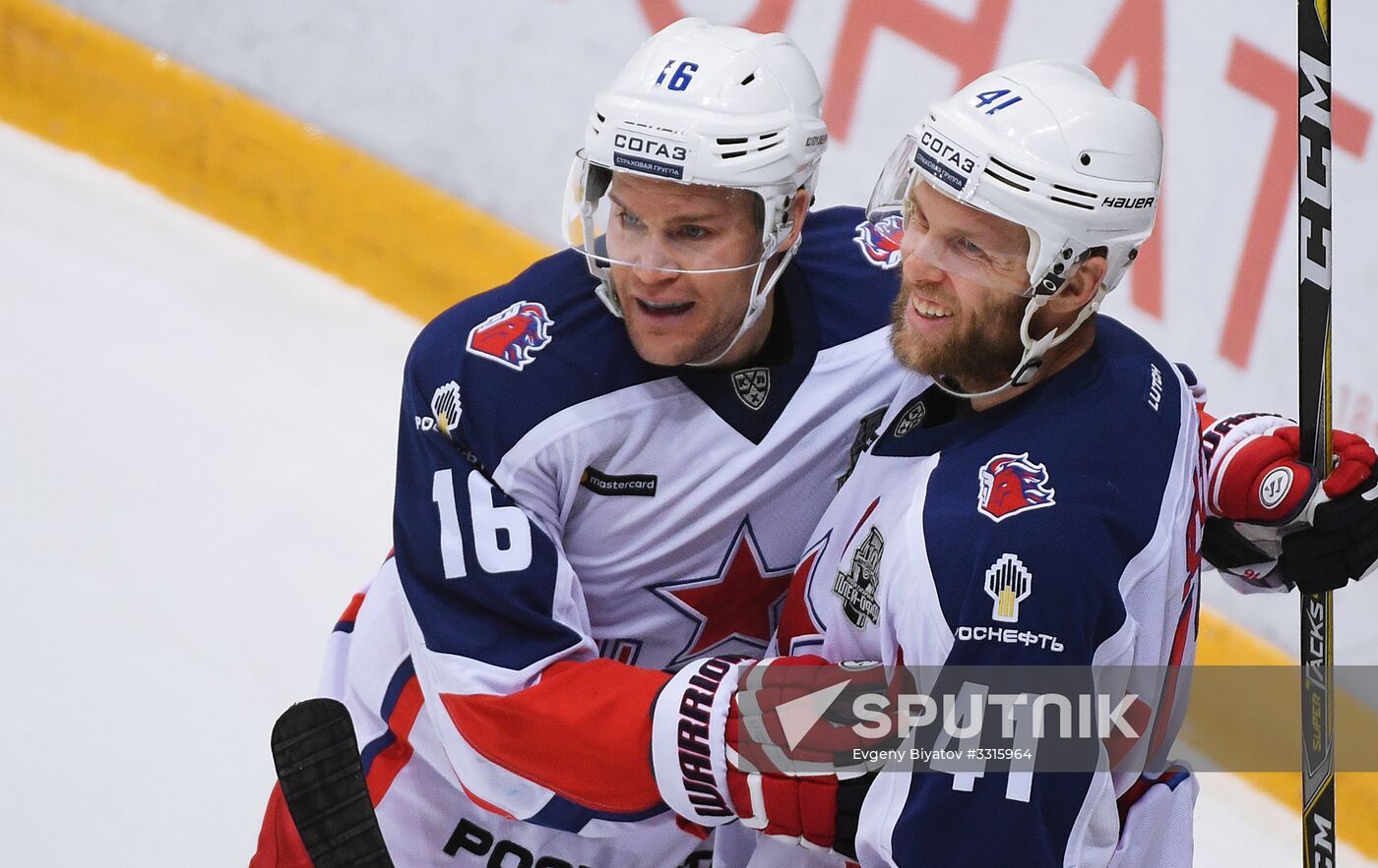 Kontinental Hockey League. Spartak vs. CSKA