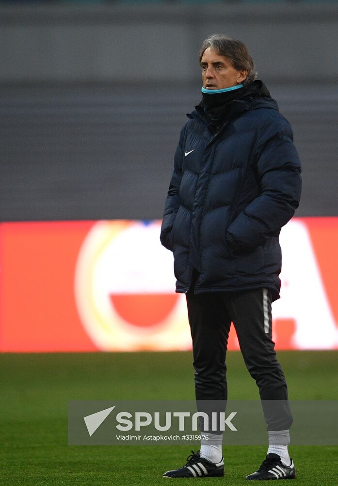 Football. UEFA Europa League. FC Zenit's training session