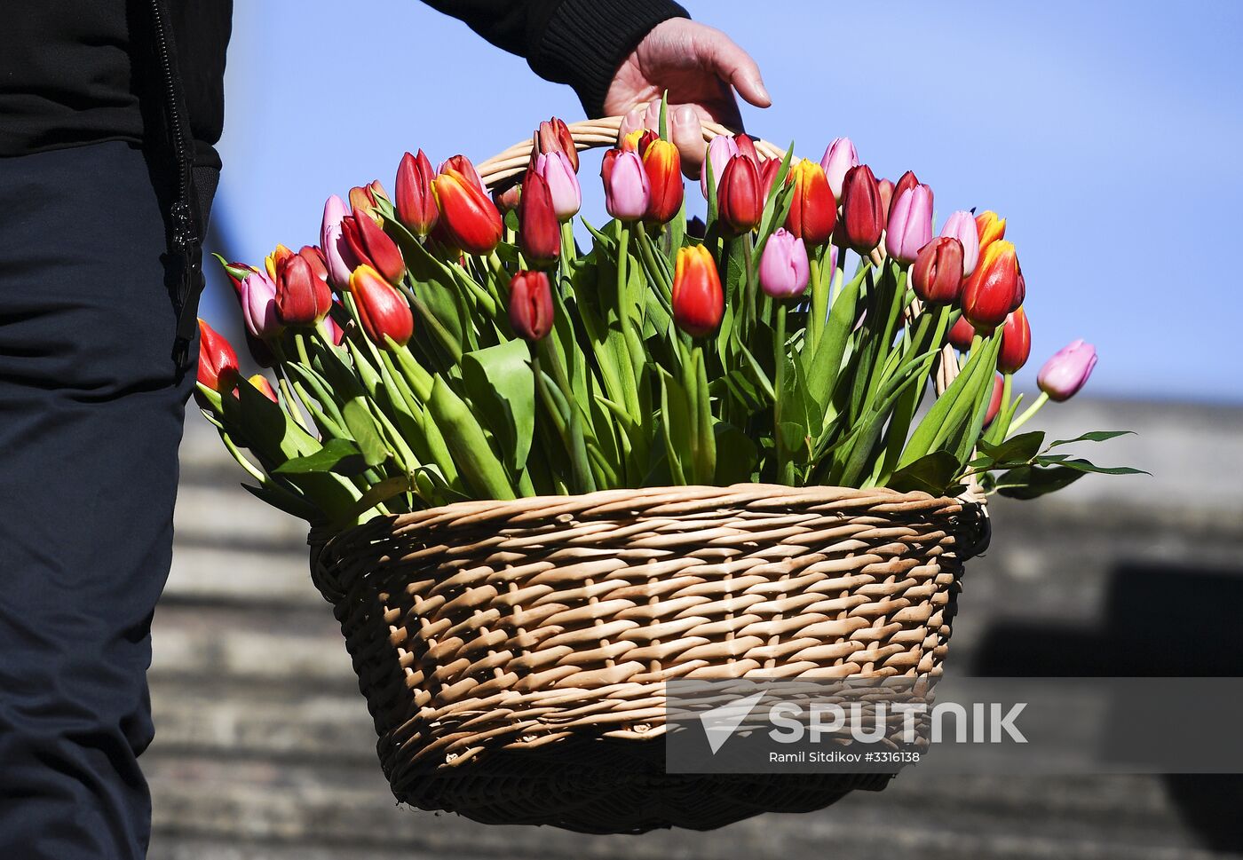 Flower sale on International Women's Day