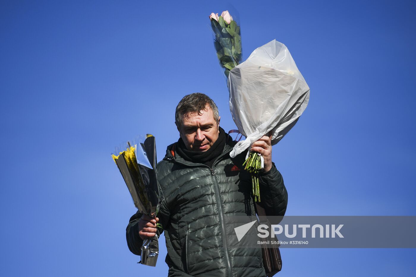 Flower sale on International Women's Day