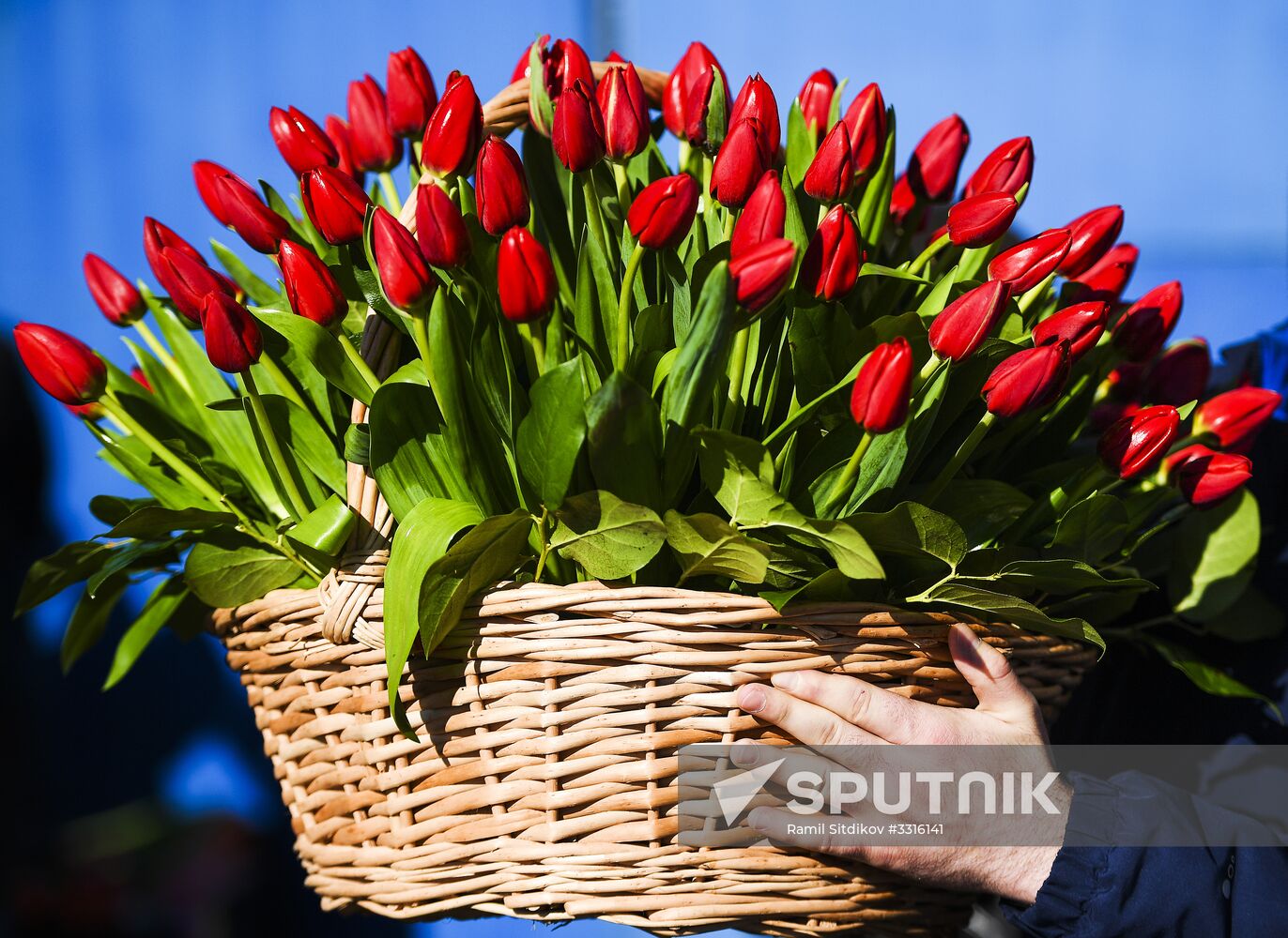 Flower sale on International Women's Day