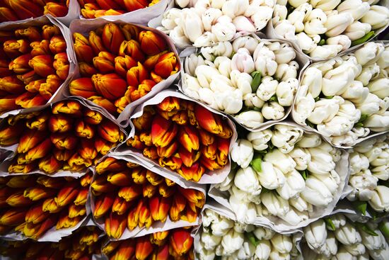 Flower sale on International Women's Day