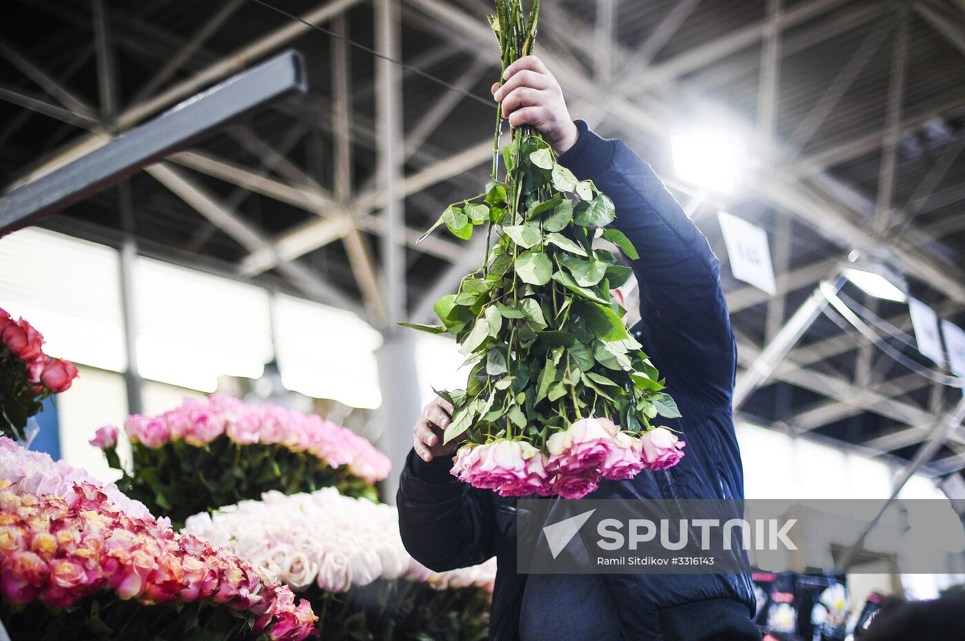 Flower sale on International Women's Day