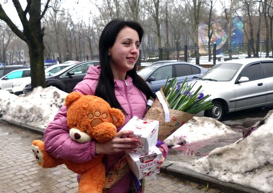 International Women's Day celebrations in Donetsk
