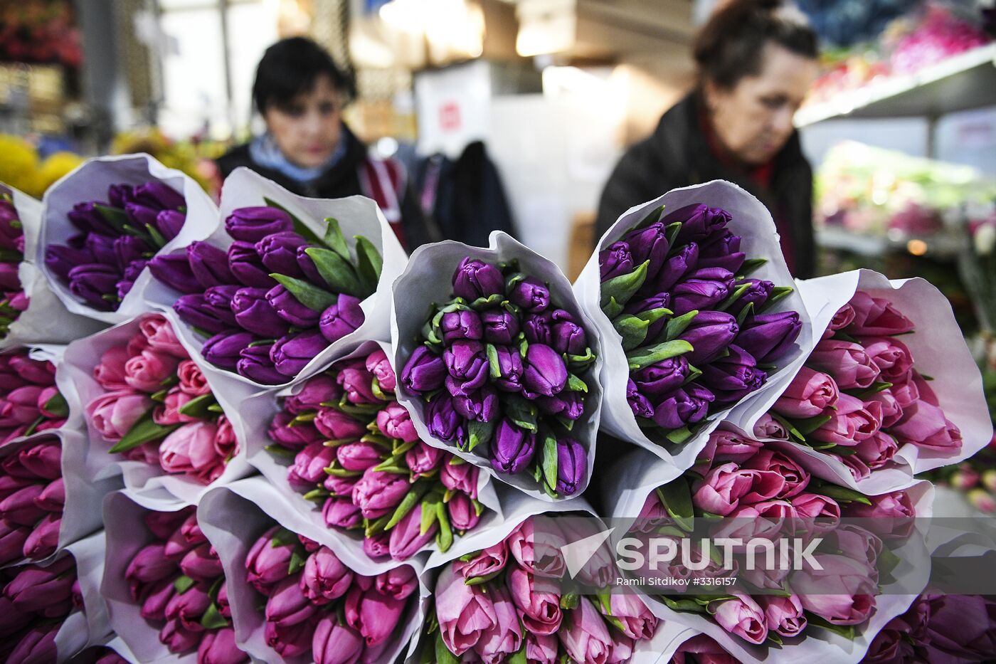 Flower sale on International Women's Day