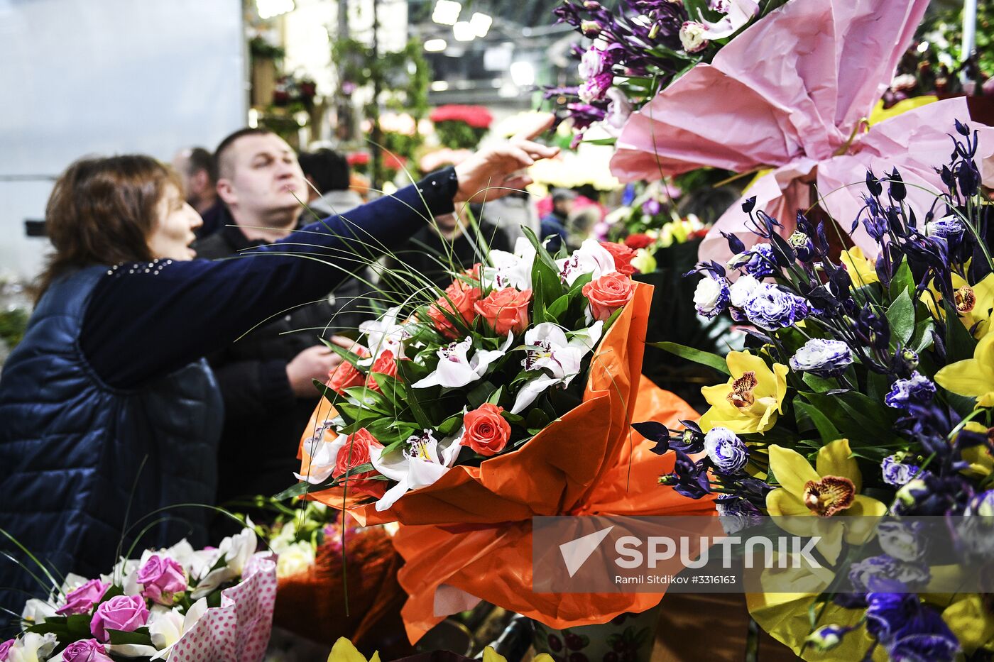 Flower sale on International Women's Day