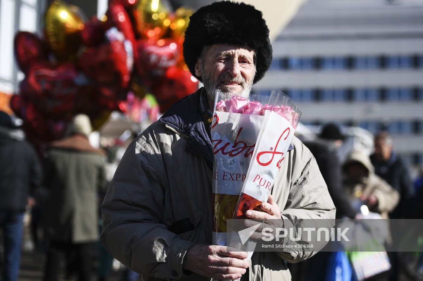 Flower sale on International Women's Day