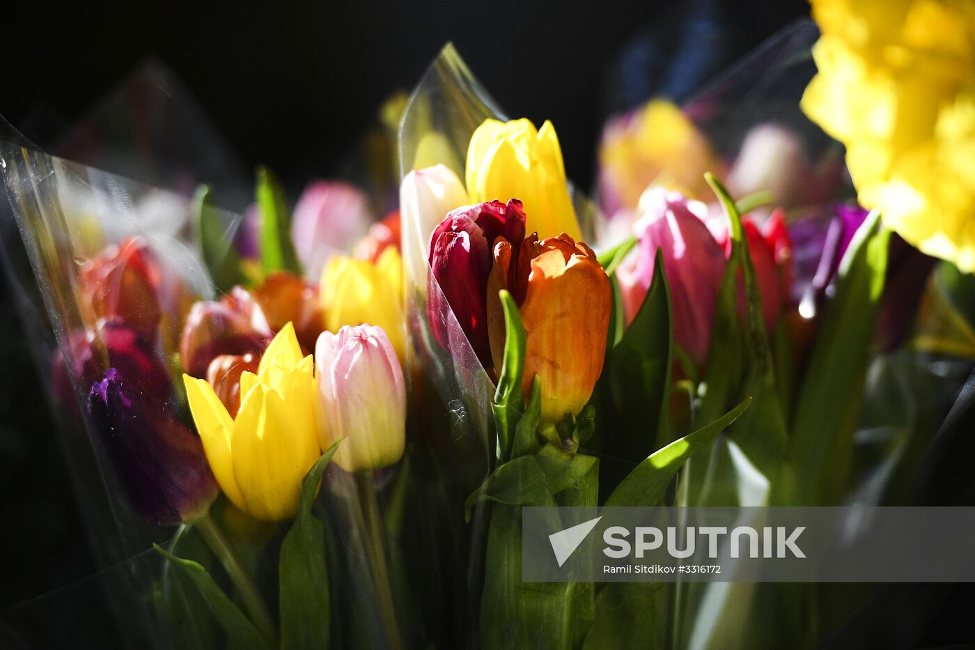 Flower sale on International Women's Day