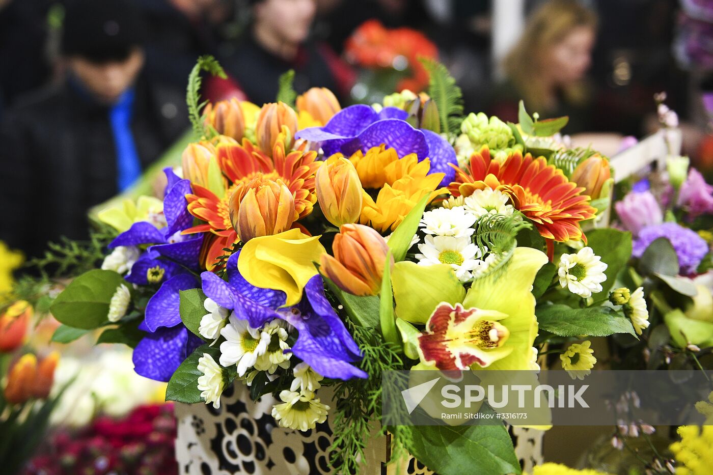 Flower sale on International Women's Day