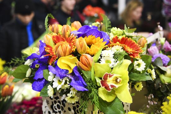 Flower sale on International Women's Day