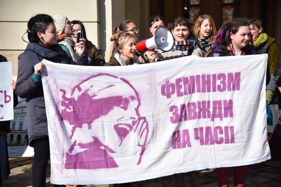 Womens' protest in Ukraine