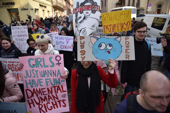 Womens' protest in Ukraine
