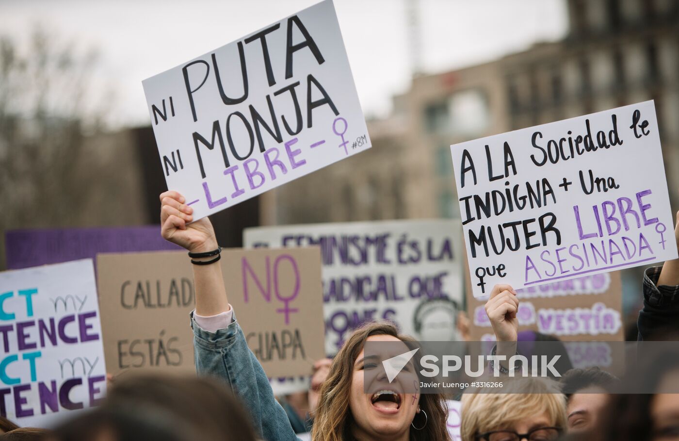 Women's protest in Barcelona