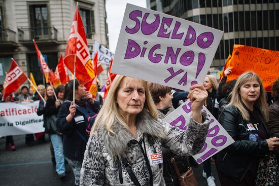 Women's protest in Barcelona