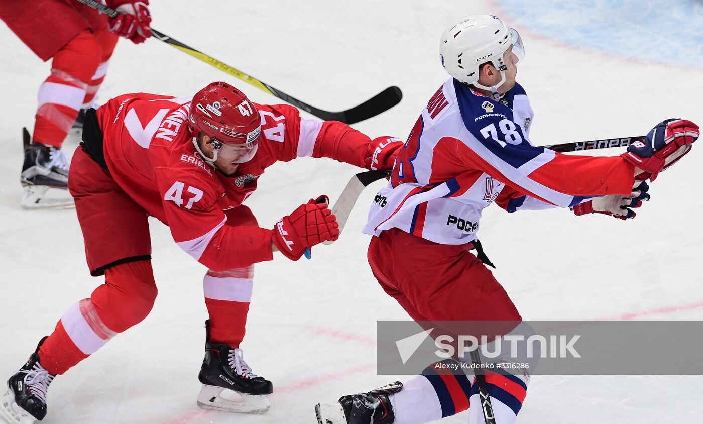 Ice hockey. KHL. Spartak vs. CSKA
