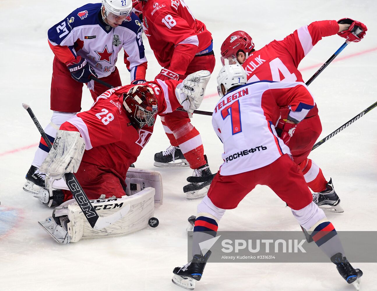 Ice hockey. KHL. Spartak vs. CSKA