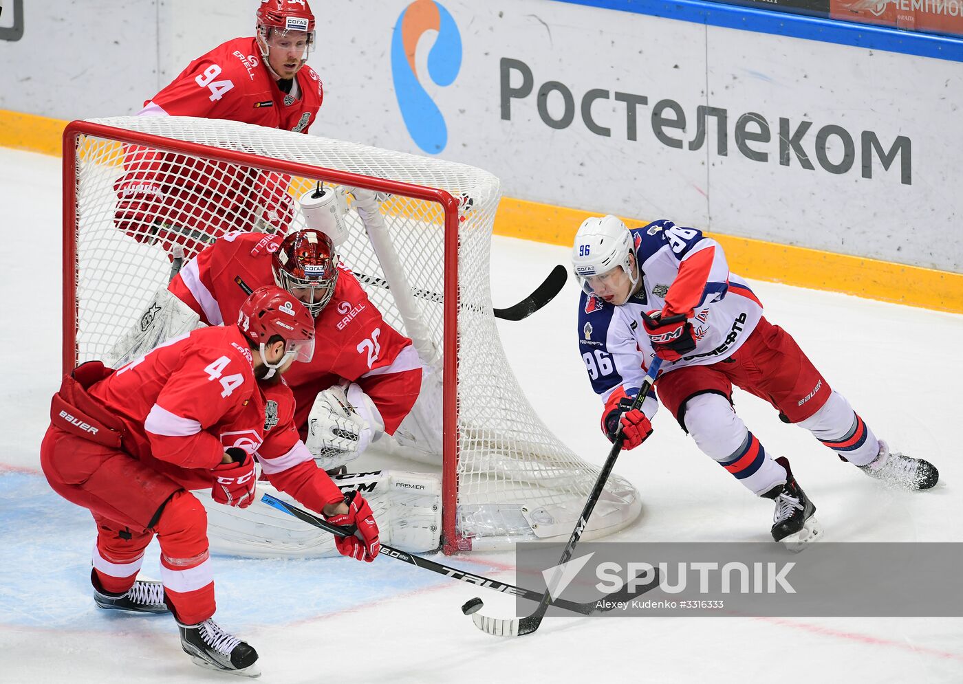 Ice hockey. KHL. Spartak vs. CSKA