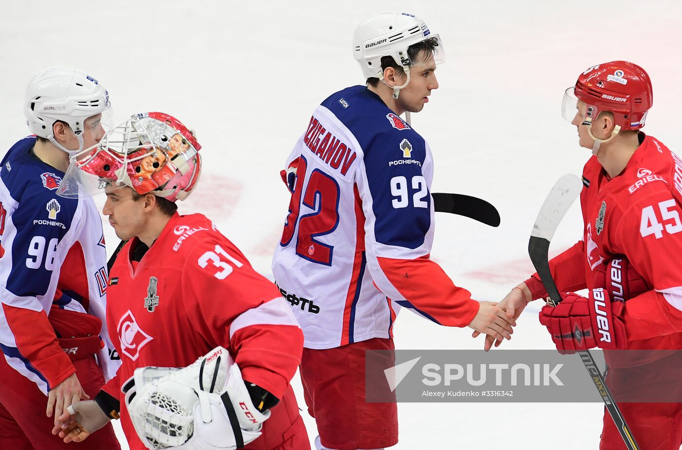 Ice hockey. KHL. Spartak vs. CSKA