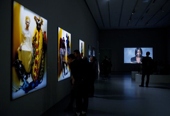 Exhibition featuring 2018 Pirelli Calendar