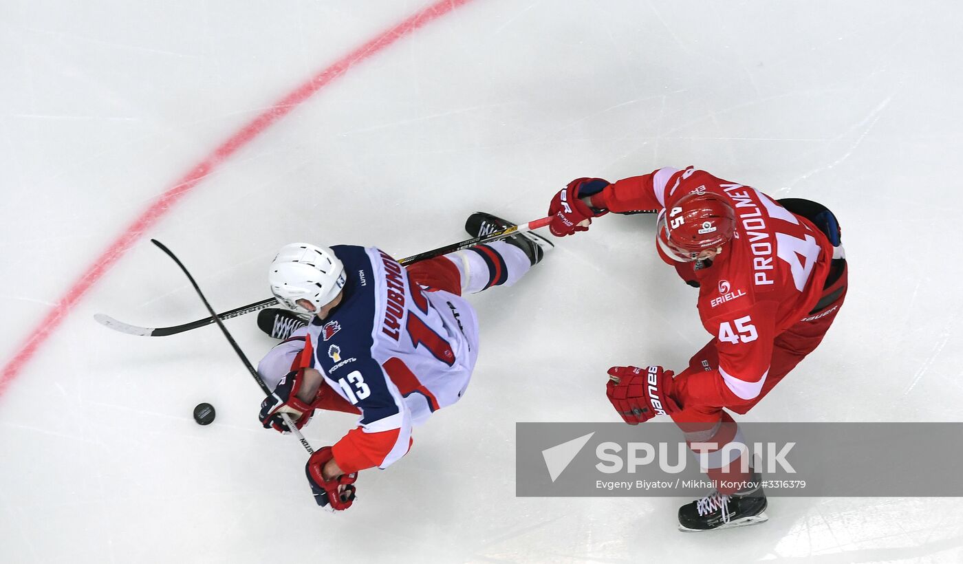 Ice hockey. KHL. Spartak vs. CSKA