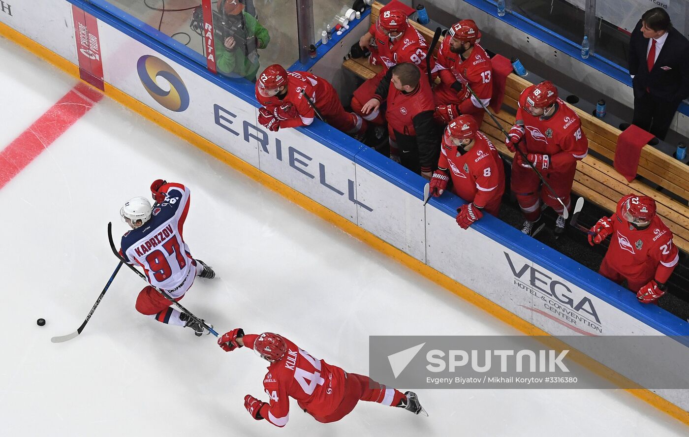 Ice hockey. KHL. Spartak vs. CSKA
