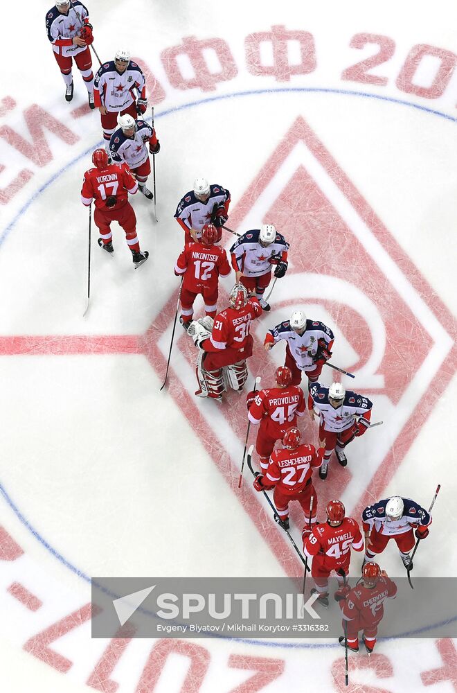 Ice hockey. KHL. Spartak vs. CSKA