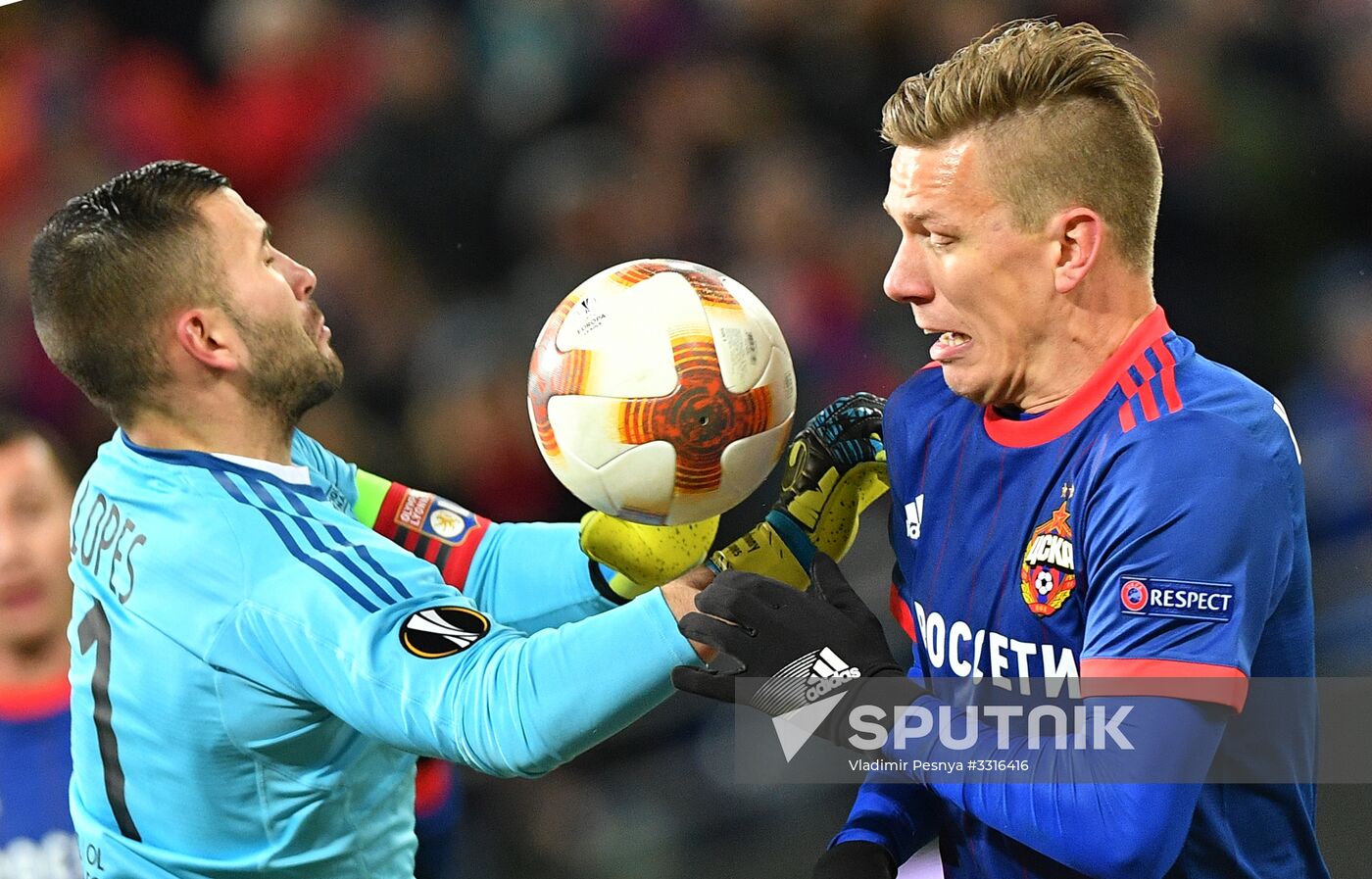 Football. UEFA Europa League. CSKA vs. Lyon