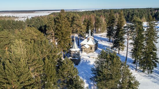 Muromsky Dormition monastery in Republic of Karelia