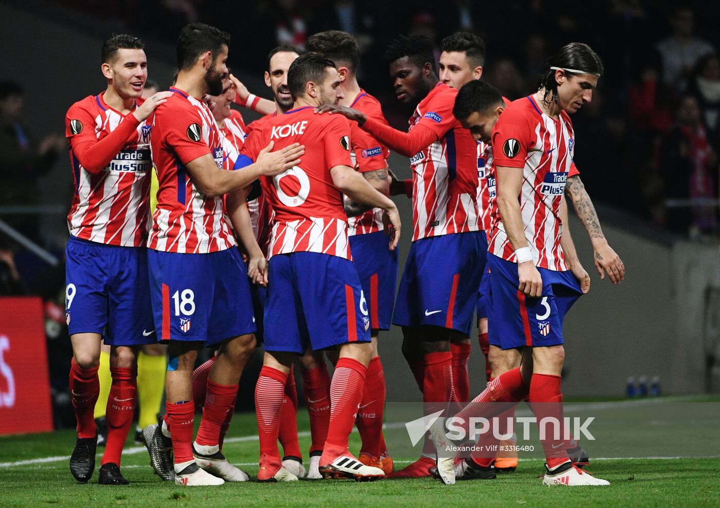 Football. UEFA Europa League. Atletico vs. Lokomotiv