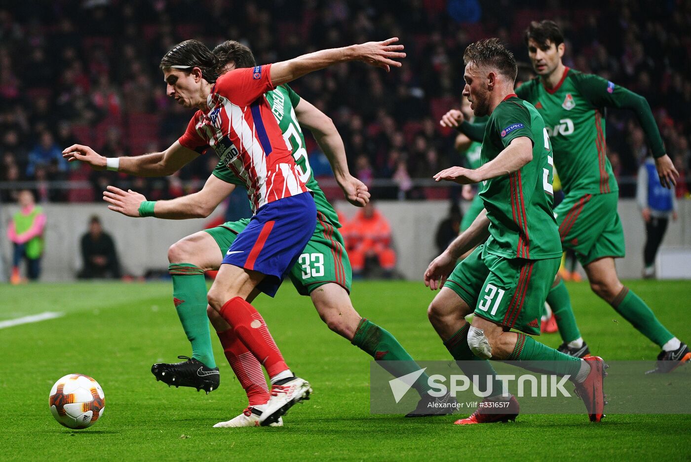 Football. UEFA Europa League. Atletico vs. Lokomotiv
