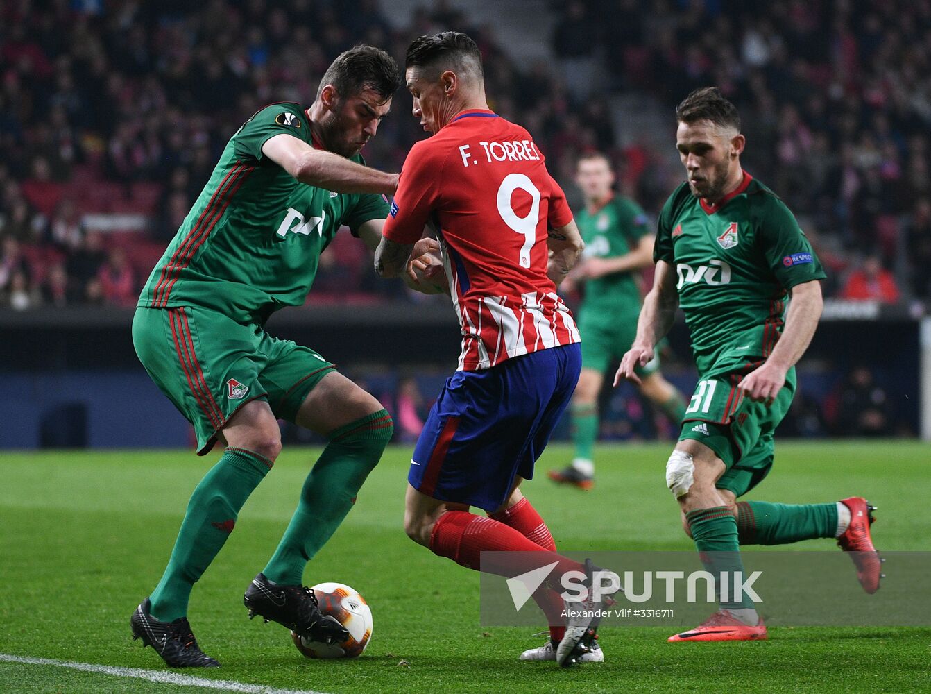 Football. UEFA Europa League. Atletico vs. Lokomotiv