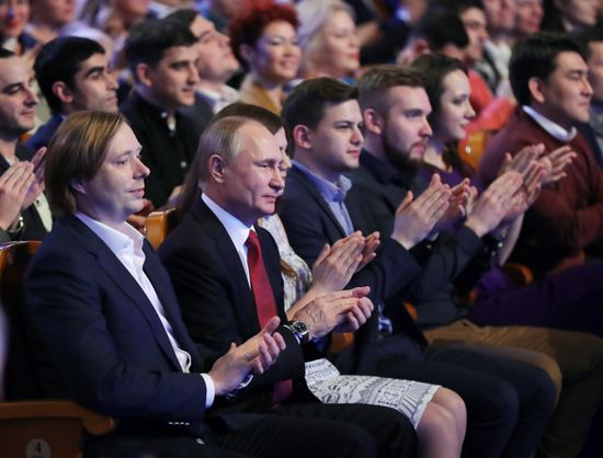 President Vladimir Putin attends KVN TV competition show premier league's round of 16