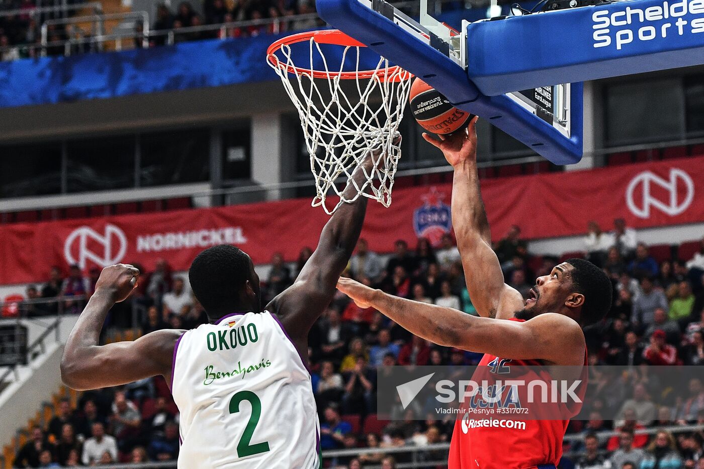Basketball. Euroleague. CSKA vs. Unicaja