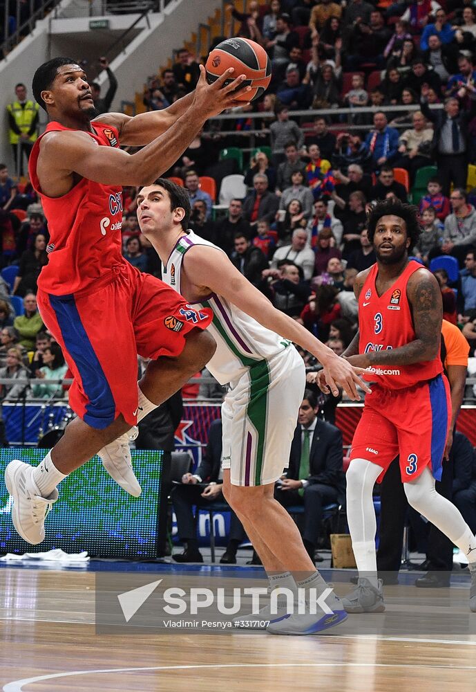 Basketball. Euroleague. CSKA vs. Unicaja