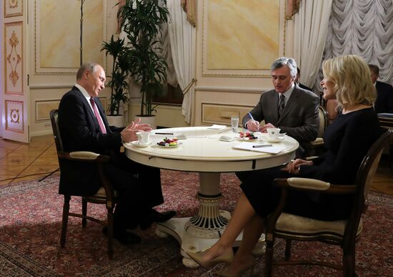 President Vladimir Putin gives an interview to NBC network