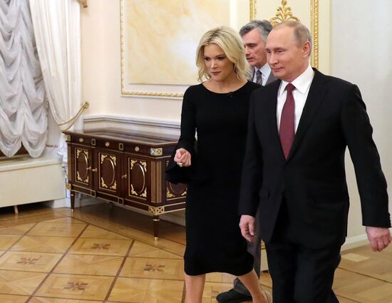 President Vladimir Putin gives an interview to NBC network